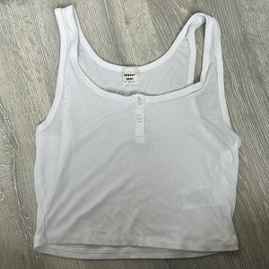 Sunday best white tank top